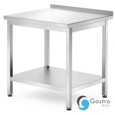 Stół przyścienny z półką – skręcany, głębokość 700 mm, Profi Line, 800x700x850 mm| 812716 hendi 