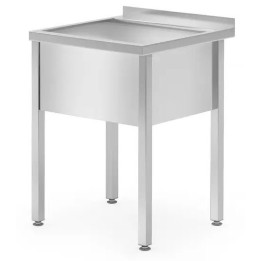 Stół z basenem 600x600x(H)850mm – spawany, jednokomorowy, Profi Line| 813294 HENDI