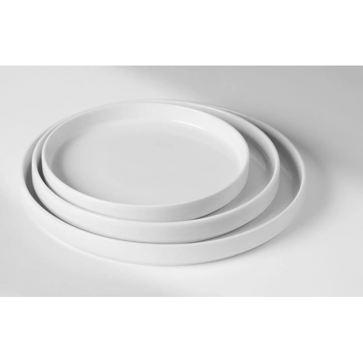Talerz z wysokim rantem Oslo, Oslo, biały, ⌀240x(H)26mm | 768747 HENDI