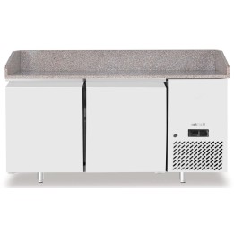 Stół chłodniczy do pizzy 2-drzwiowy z granitowym blatem, Arktic, 250L, granitowy, 230V/250W, 1510x800x(H)875mm | 220245 hendi