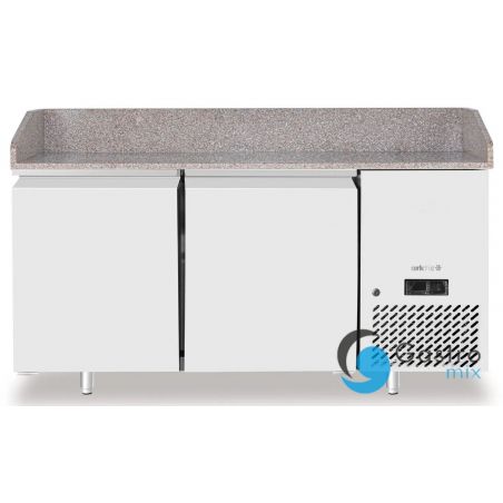 Stół chłodniczy do pizzy 2-drzwiowy z granitowym blatem, Arktic, 250L, granitowy, 230V/250W,... 