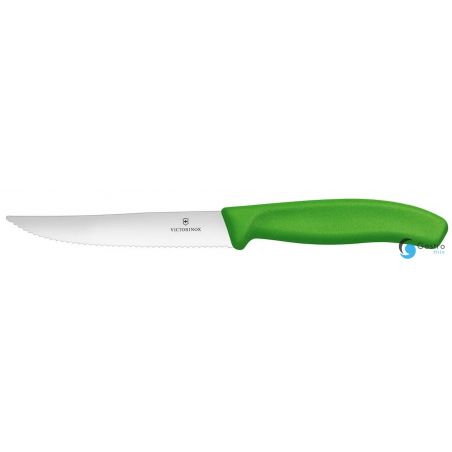 Nóż do steków i pizzy, Victorinox, zielony, (L)232mm | 6.7936.12L4 hendi 