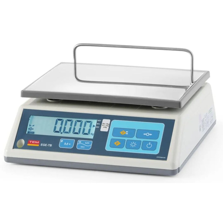Waga Sklepowa LCD z legalizacją, seria EGE, 15 kg, TEM, 325x320x(H)160mm  | TTB015-O hendi