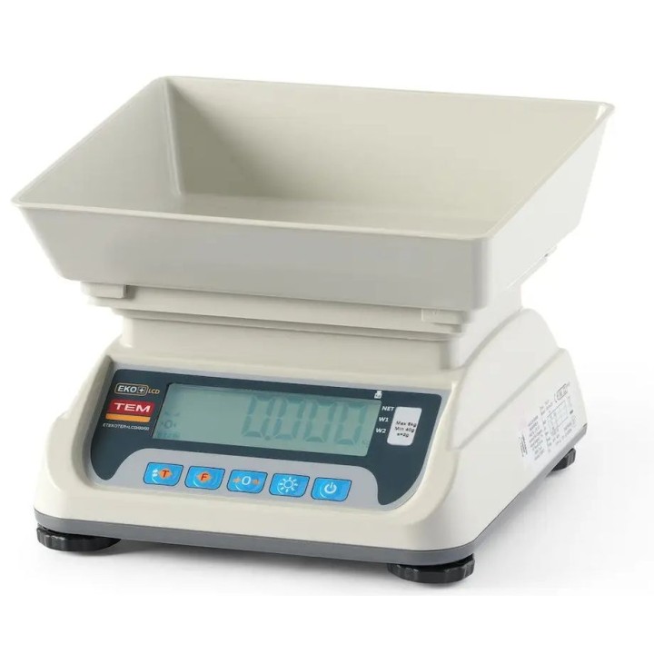 Waga kuchenna LCD z legalizacją, seria ECO+, TEM, 255x264x(H)189mm | TEKO+LCD06T-P1 hendi