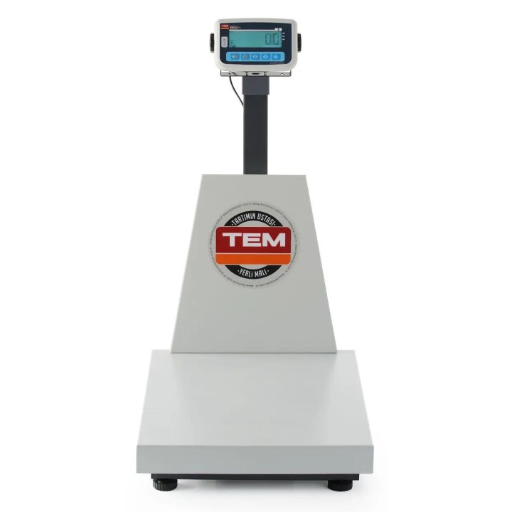 Waga platformowa LCD z wysięgnikiem i z legalizacją, seria EKO+, 300 kg, TEM, 500x700x(H)940mm | BEK+C050X060300 hendi