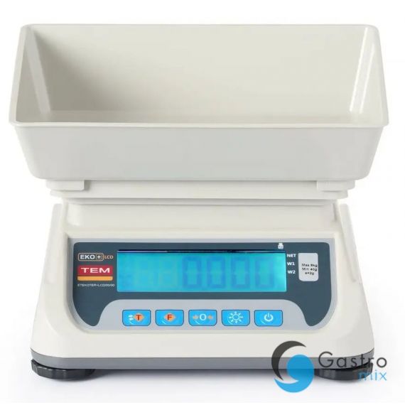 Waga sklepowa LCD z portem RS232 i legalizacją, seria ECO+, TEM, 255x264x(H)189mm |... 
