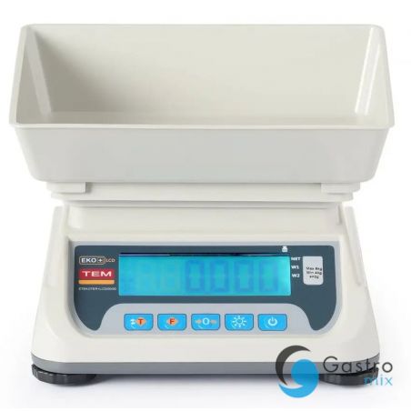Waga sklepowa LCD z portem RS232 i legalizacją, seria ECO+, TEM, 255x264x(H)189mm |... 