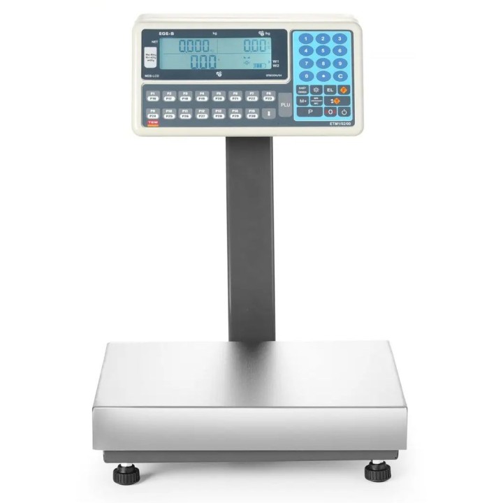 Waga platformowa LCD z wysięgnikiem i z legalizacją, 60 kg, TEM, 342x386x(H)499mm | BE2CA028X035060 hendi