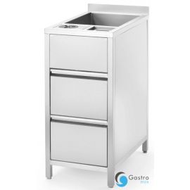 Moduł pomocniczy Boston Caddy do mycia i przechowywania z basenem lodowym, 400x650x(h)900mm |...