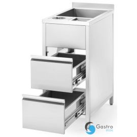 Moduł pomocniczy Boston Caddy do mycia i przechowywania z basenem lodowym, 400x650x(h)900mm |...