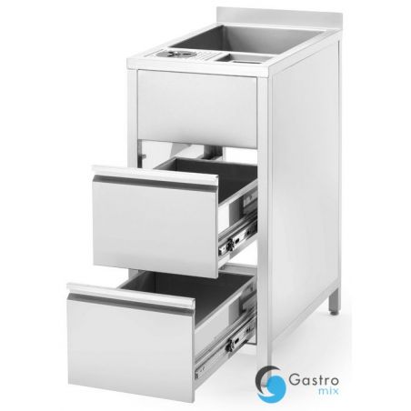 Moduł pomocniczy Boston Caddy do mycia i przechowywania z basenem lodowym, 400x650x(h)900mm |... 