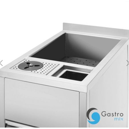 Moduł pomocniczy Boston Caddy do mycia i przechowywania z basenem lodowym, 400x650x(h)900mm |... 