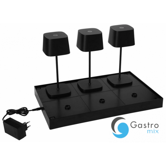 Baza ładująca do lamp 6 gniazd czarna - VERLO | V-LBA-000 tom-gast 