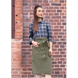Zapaska Bistro Apron DENIM STYLE ROCK CHEF® - vintage moos|  RCBSS7/103  karlowsky