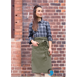 Zapaska Bistro Apron DENIM STYLE ROCK CHEF® - vintage moos|  RCBSS7/103  karlowsky