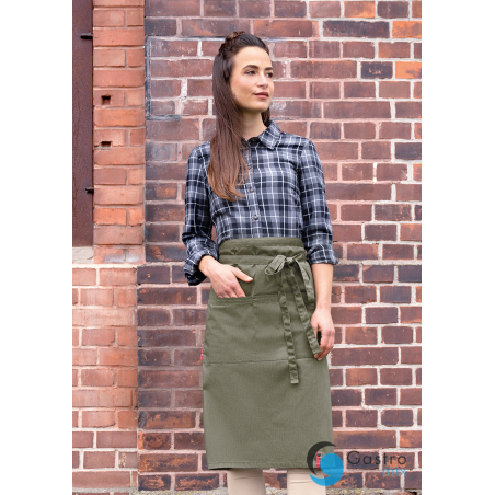 Zapaska Bistro Apron DENIM STYLE ROCK CHEF® - vintage moos|  RCBSS7/103  karlowsky 