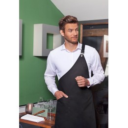 Fartuch Asymetryczny Bib Apron CLASSIC| LS36/1 CZARNY KARLOWSKY