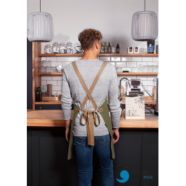 Fartuch Bib Apron URBAN-LOOK | LS38/79 moss green  KARLOWSKY
