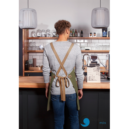 Fartuch Bib Apron URBAN-LOOK | LS38/79 moss green  KARLOWSKY 