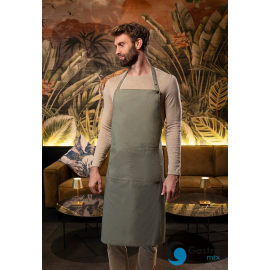 Fartuch Bib Apron JEANS-STYLE -  MOSS GREEN | LS22/103 KARLOWSKY