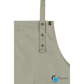  Fartuch Bib Apron JEANS-STYLE -  MOSS GREEN | LS22/103 KARLOWSKY