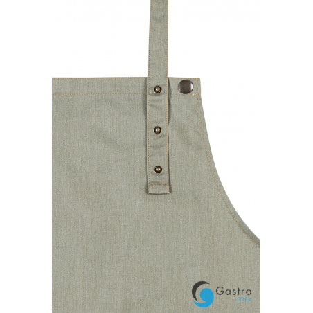 Fartuch Bib Apron JEANS-STYLE -  MOSS GREEN | LS22/103 KARLOWSKY 