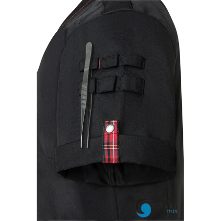 Bluza Męska  Kucharska ROCK - Krótki Rękaw -  rozmiar 58 (WIĘKSZE XL) | RCJM22/01 KARLOWSKY 