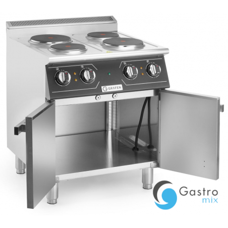 Kuchnia elektryczna, 4 pola okrągłe, z szafką| GREC4C GRAFEN 