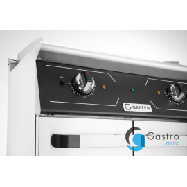  Grill elektryczny z szafką - płyta - 1/3 ryflowana + 2/3 gładka | GREG43C grafen