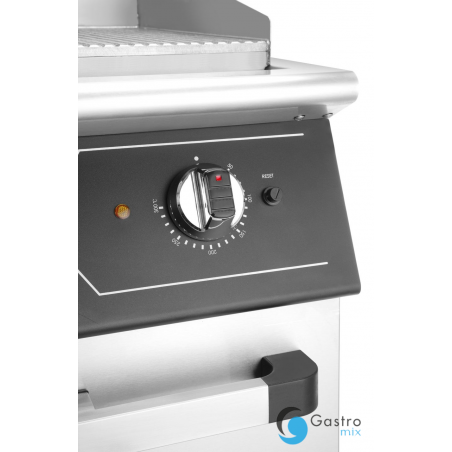 Grill elektryczny z szafką - płyta - 1/3 ryflowana + 2/3 gładka | GREG43C grafen 