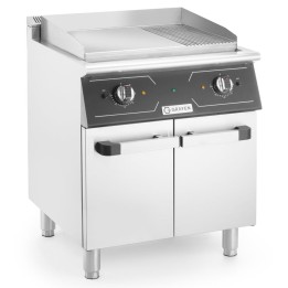 Grill elektryczny z szafką - płyta - 1/3 ryflowana + 2/3 gładka | GREG43C grafen