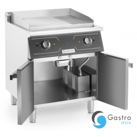  Grill elektryczny z szafką - płyta - 1/3 ryflowana + 2/3 gładka | GREG43C grafen