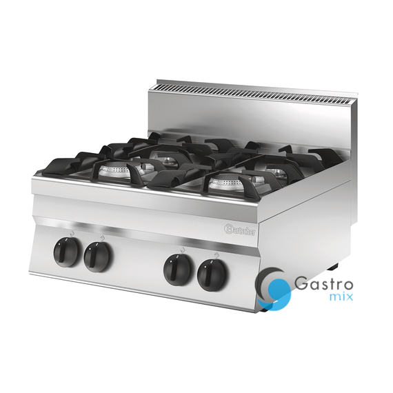 Kuchnia gazowa - 4 palniki | 1151133 bartscher 