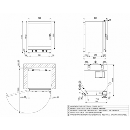 Piec konwekcyjny Smeg Professional  z nawilżaniem – na 10 blach |ALFA1035H-2 smeg 
