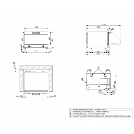 Piec konwekcyjny Smeg Professional – na 4 blachy | ALFA410-2 SMEG 