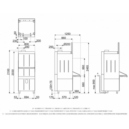 Profesjonalna zmywarka do akcesoriów SMEG |  UW6070D 