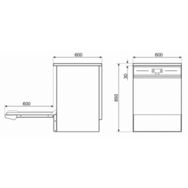 Zmywarka Smeg Professional SWT264 z Termodezynfekcją | SWT264 smeg