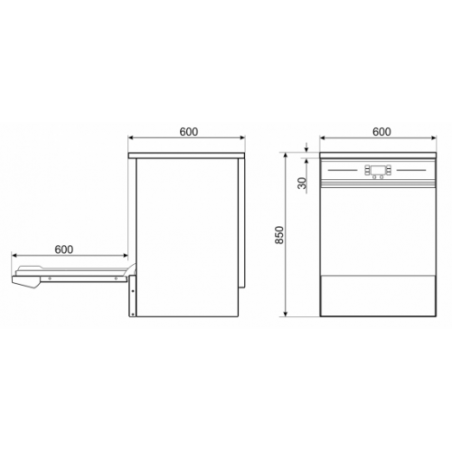 Zmywarka Smeg Professional SWT264 z Termodezynfekcją | SWT264 smeg 