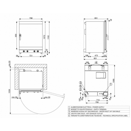 Piec konwekcyjny Smeg Professional – na 10 blach ze sterowaniem manualnym | ALFA1035HR-2 smeg 