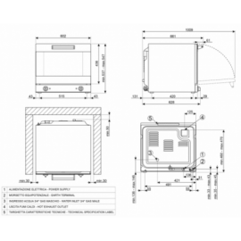 Piec konwekcyjny wielofunkcyjny Smeg Professional – 4 × blacha 435×320 mm (manualny)  | ALFA43XMFDS