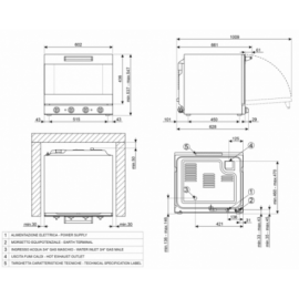 Piec konwekcyjny wielofunkcyjny z nawilżaniem Smeg Professional 4 × 435×320 mm (manualny) |...