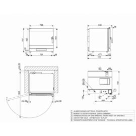 Piec konwekcyjny z nawilżaniem Smeg Professional – 6 × EN 600×400 / GN 1/1|  ALFA625E1HDS