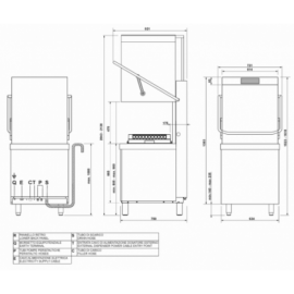 Zmywarka kapturowa Smeg Professional | SPH515