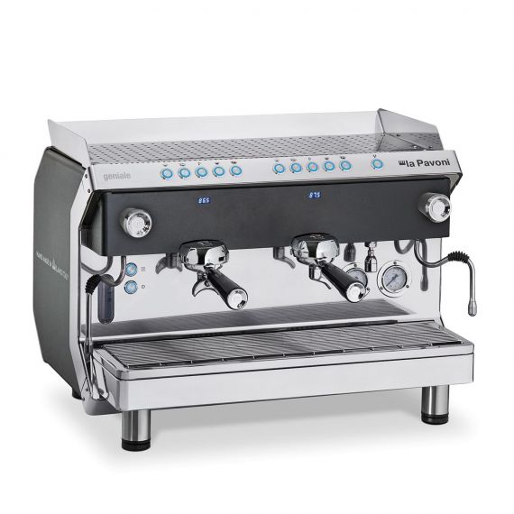 Ekspres do kawy Smeg Professional / La Pavoni Geniale – 2-grupowy, wolumetryczny (czarny)  |... 