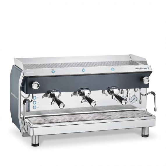 Ekspres do kawy Smeg Professional / La Pavoni Geniale – 3-grupowy, półautomatyczny (czarny)... 