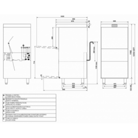 Zmywarka gastronomiczna podwyższona do naczyń i tac Smeg Professional | SPF516