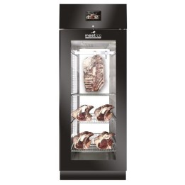 Szafa do sezonowania  1-drzwiowa 700l  - MEAT PANORAMA 700 BLACK GREEN | AC9I08 grafen