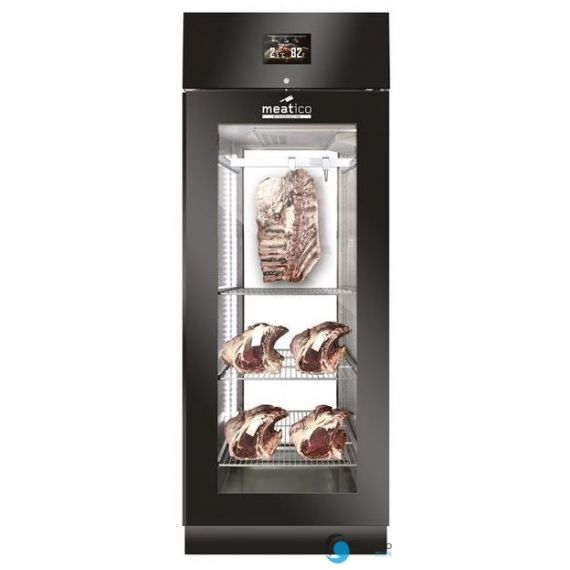 Szafa do sezonowania  1-drzwiowa 700l  - MEAT PANORAMA 700 BLACK GREEN | AC9I08 grafen 