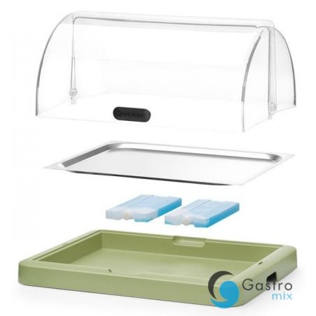 Pojedyncza witrynka chłodząca roll-top Duo UNIQ zielony| 871966 hendi 