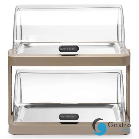 Podwójna  witrynka chłodząca roll-top Duo UNIQ - beżowy  | 871959 hendi 